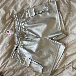 METALIC SILVER CARGO SHORTS ! New with tags! Size XL